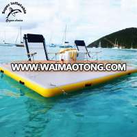 Inflatable Island Floating Raft, Inflatable Dock Floats Platform